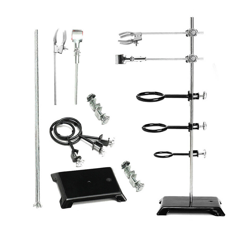 24" 60cm Laboratory Stands Support Lab Flask Clamp Condenser Clamp Platforms