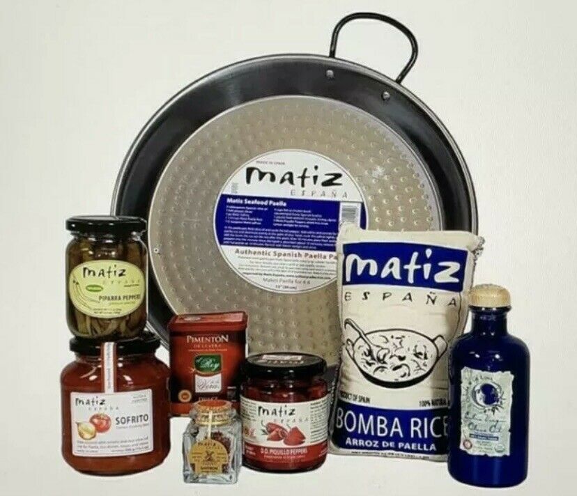 Matiz España Deluxe Authentic Paella Kit With Traditional Pan And Ingredients