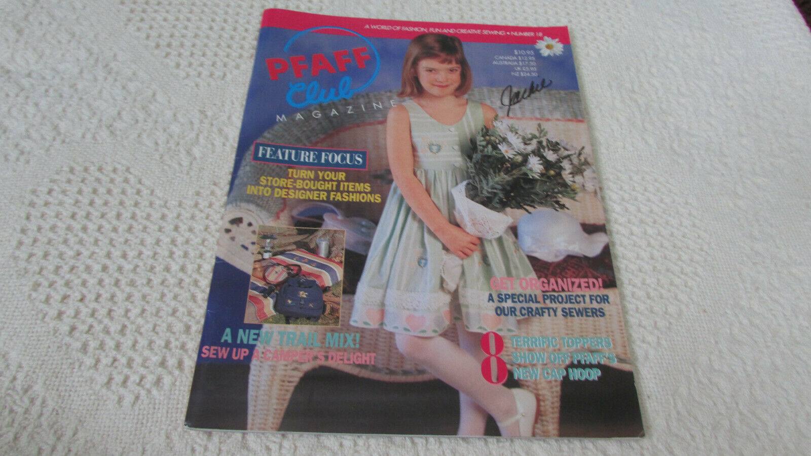 Vintage New Pfaff Club Magazine 7570 7560 Issue #18 Nos W/pattern Sheet Inside