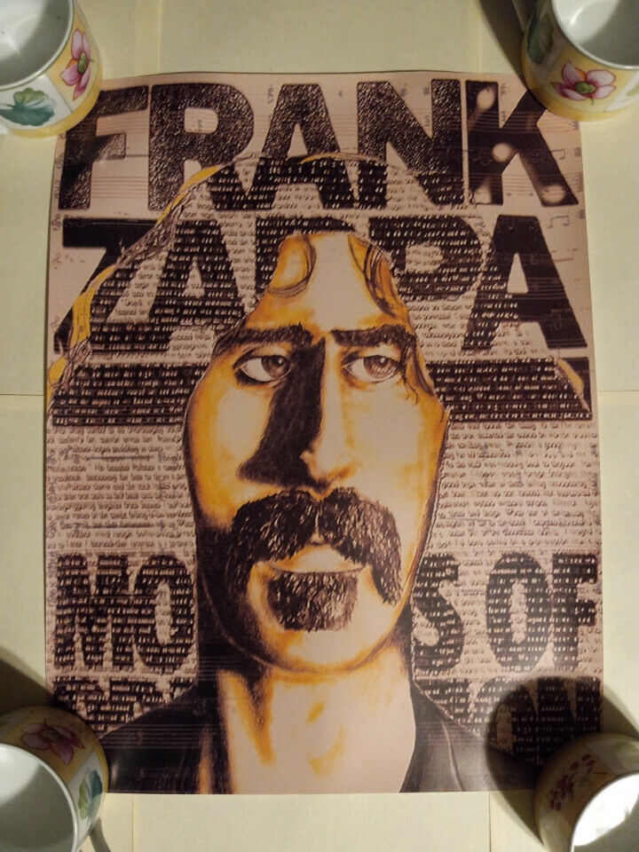 Frank Zappa Original Mixed-media Illustration! Signed By Artist