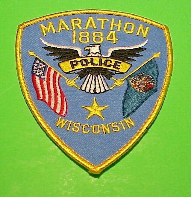 Marathon Wisconsin 1884  Wi  4 5/8"  Police Patch  Free Shipping!!!