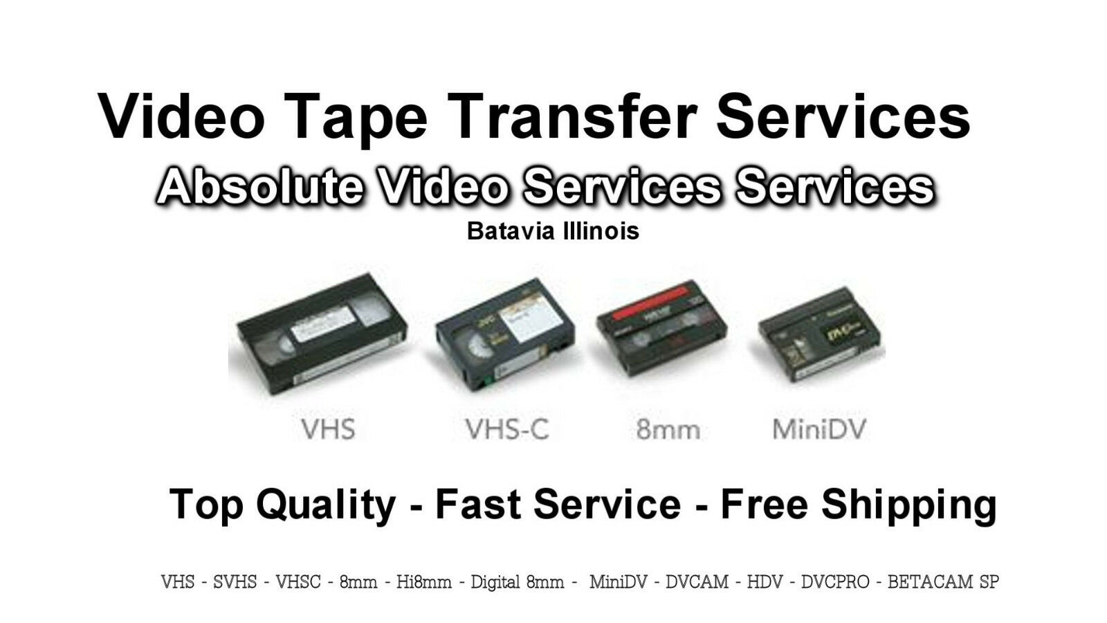 Video Tape Transfer To Dvd From Vhs Svhs Vhsc Video Tape Convert