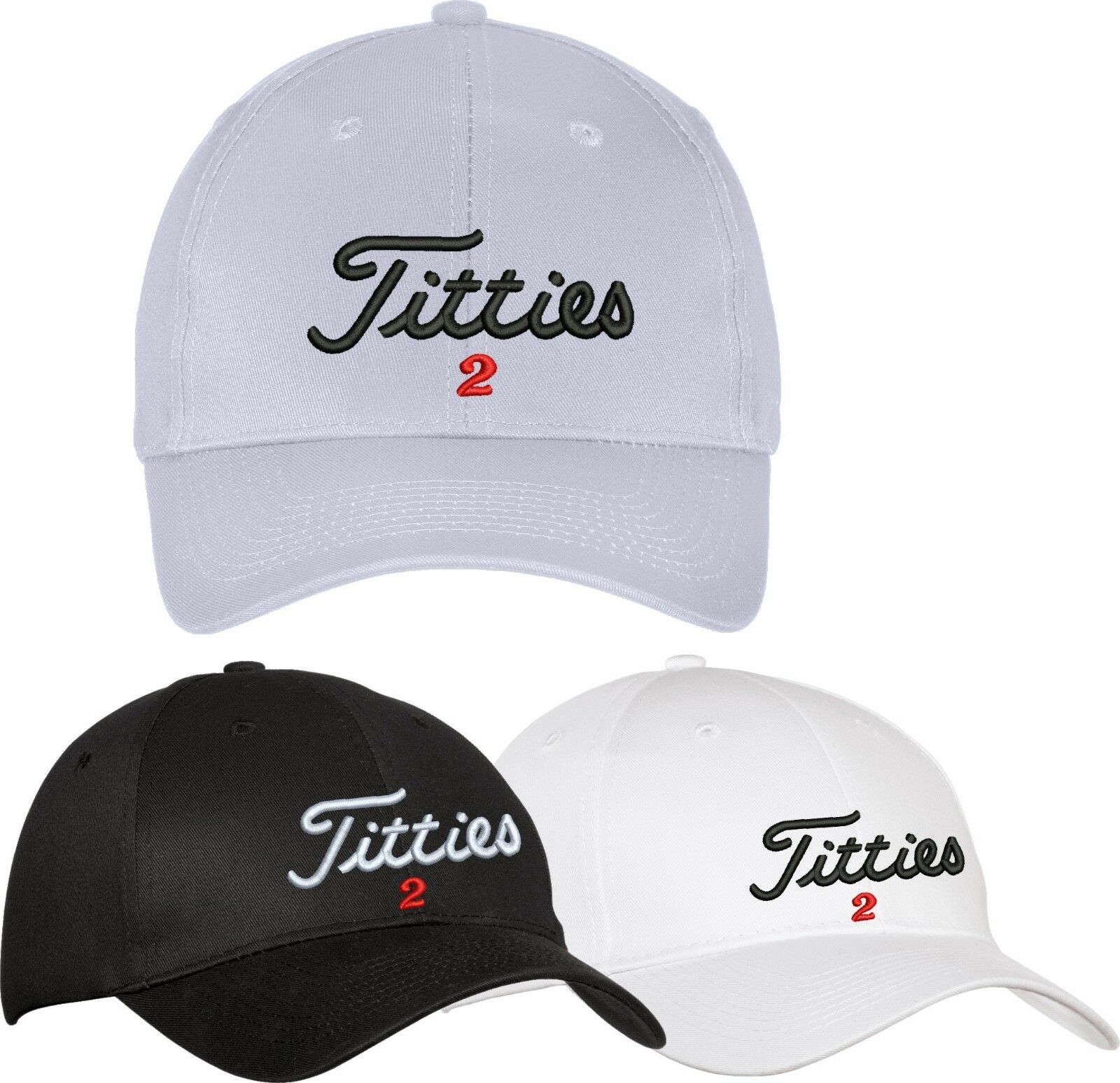Titties Golf Hat Cap Pga Bachelor Party Gift - Adjustable