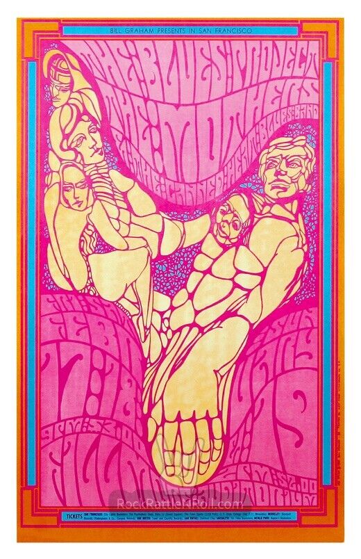 Frank Zappa Mothers Of Invention 1967 Fillmore Sf Ca Concert Poster 11x17 Freak