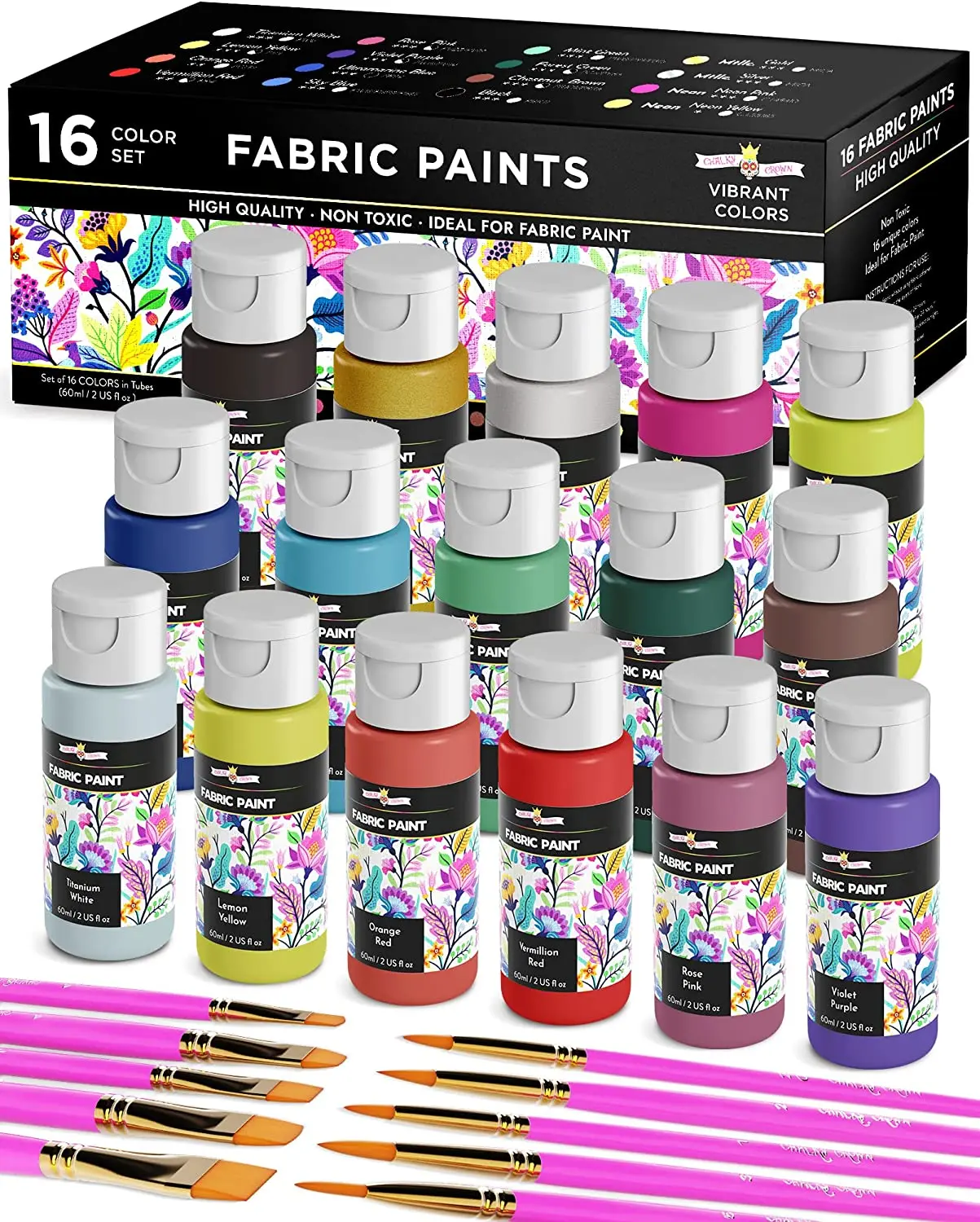 Permanent Fabric Paint For Clothes, 16 Colors - Fabric Paint For Canvas Textile