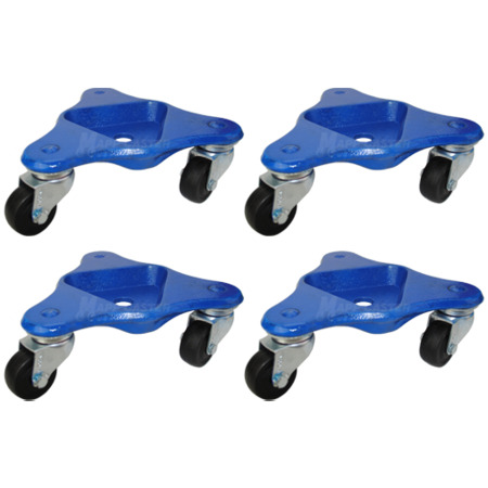 Mapp Caster 56402oh-4 Set Of 4 Heavy Duty Tri-wheel Dollies With 2" Wheels,