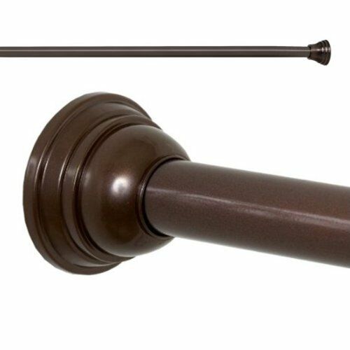 Adjustable Decorative 43" - 72" Tension Shower Curtain Rod, Oil Rubbed Bronze