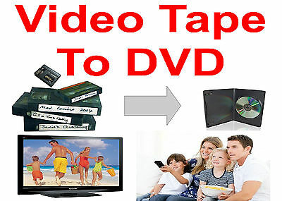 Video Tape Transfer Service To Dvd * Vhs * Vhs-c * Mini Dv * Hi8 Convert Copy