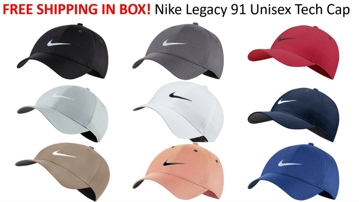 Ships Free In Box 2021 Nike Golf Legacy 91 Tour Hat Swoosh Cap Hat Unisex Bv1076