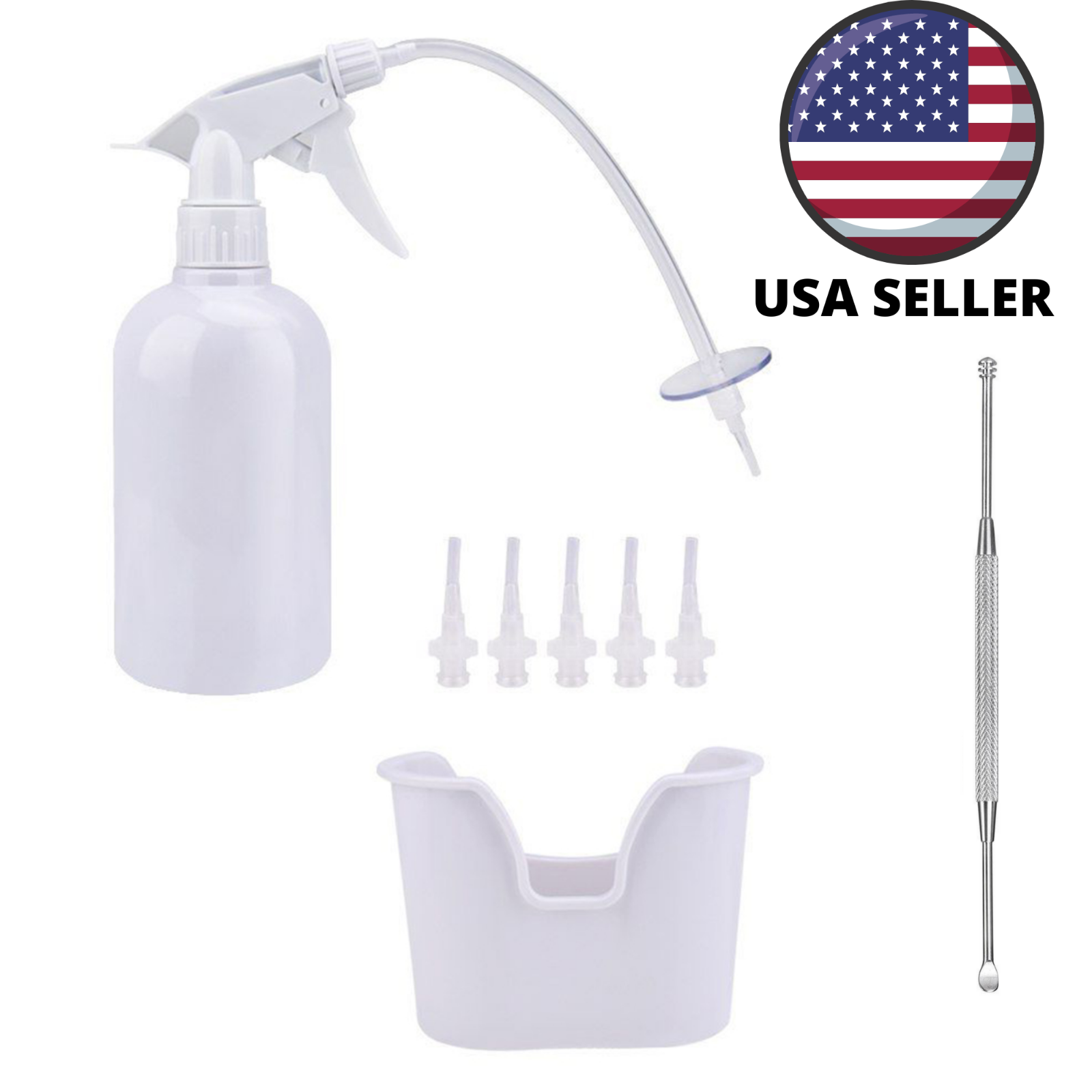 Ear Wax Removal Kit | Comes With 20 Tips , Basin,  Curette | Fast Shipping Usa