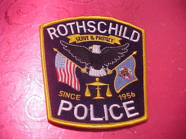 Rothschild Wisconsin Police Patch Shoulder Size Unused