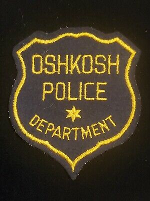 Vintage Oshkosh Felt Police Patch- Cheesecloth Back - Wi