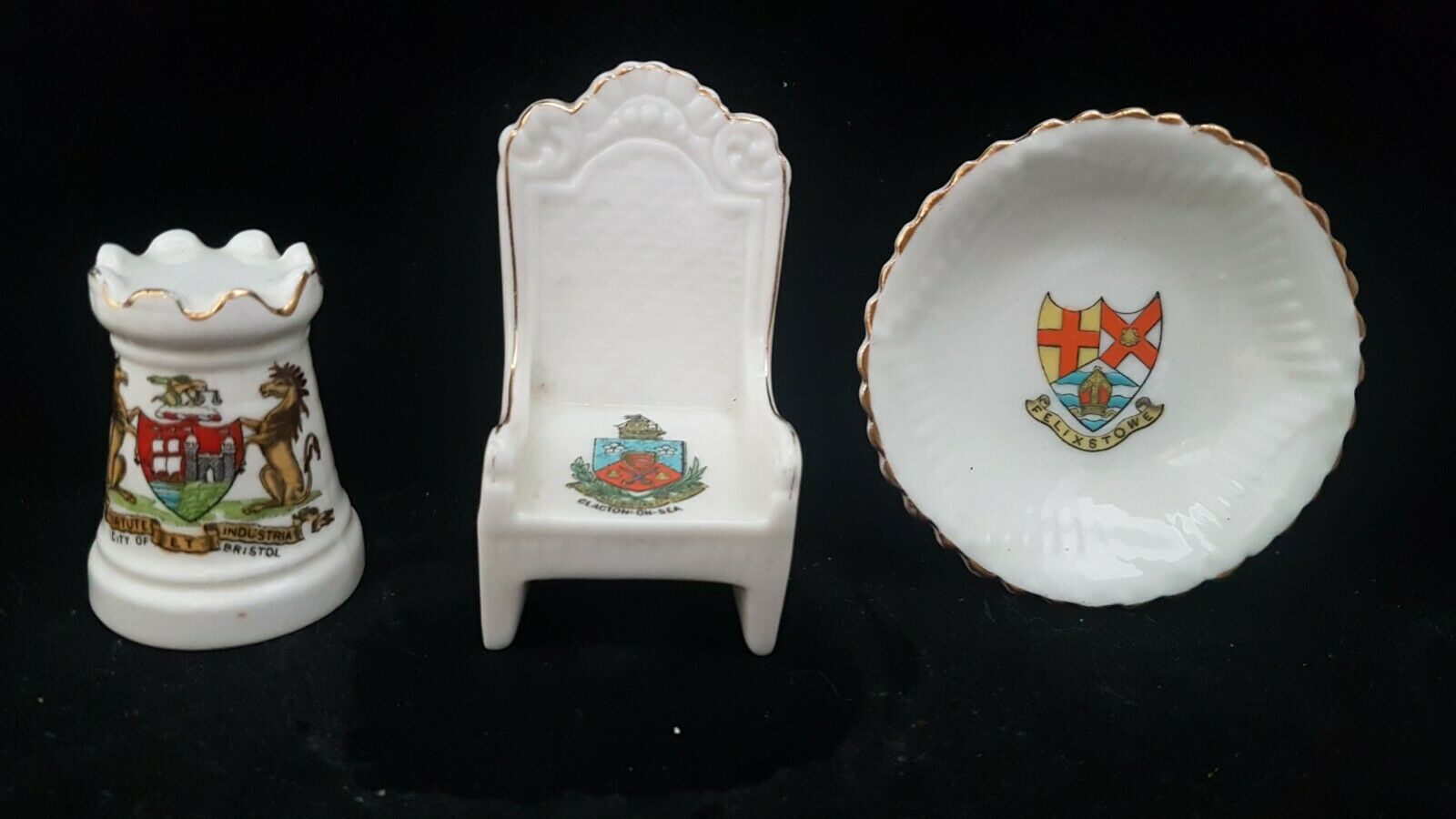 Antique Arcadian Crested China Porcelain Job Lot Chair Castle Ect Various Crests