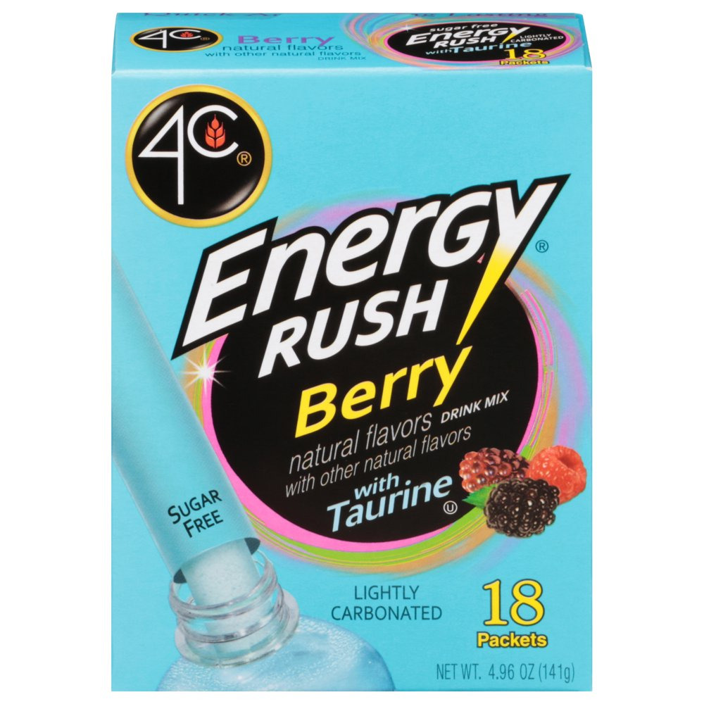4c Energy Rush Berry Drink Mix, 4.96 Oz. 18 Packet