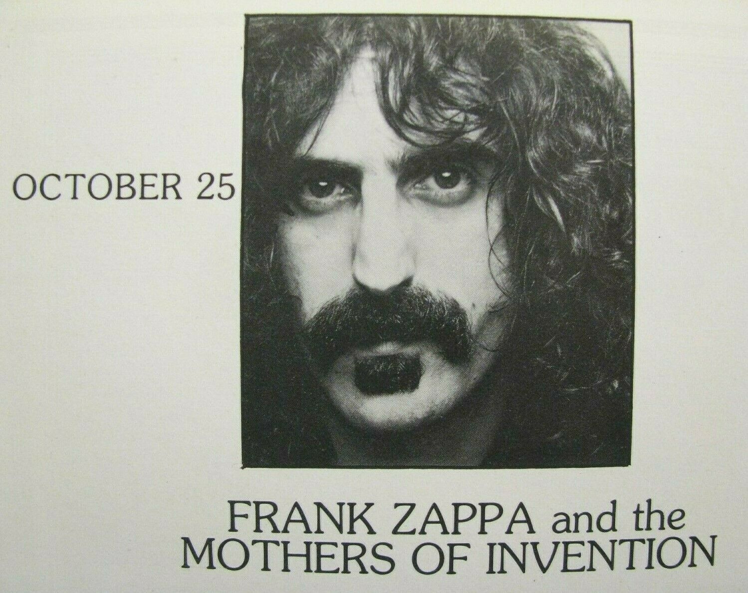 *frank Zappa 1975 Capitol Theatre Program – Jerry Garcia Band – Zz Top – Slade*