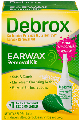 Debrox Drops Earwax Removal Aid Kit 15 Ml Drops With Bulb Syringe