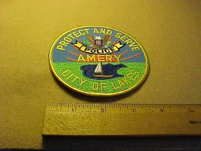 Amery "city Of Lakes" Wisconsin Police Embroidered Patch