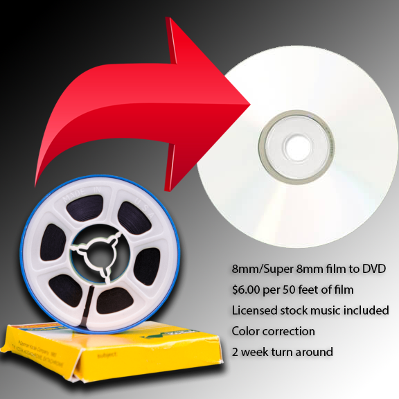 Convert Your 8mm Or Super 8 Film Home Movies To Dvd (great Family Gifts!)